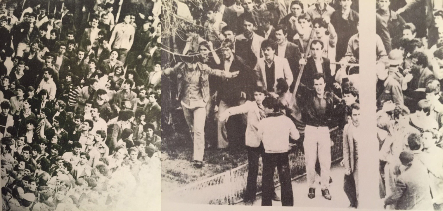 Pamje nga demonstratat e 1 prillit 1981 në Prishtinë
