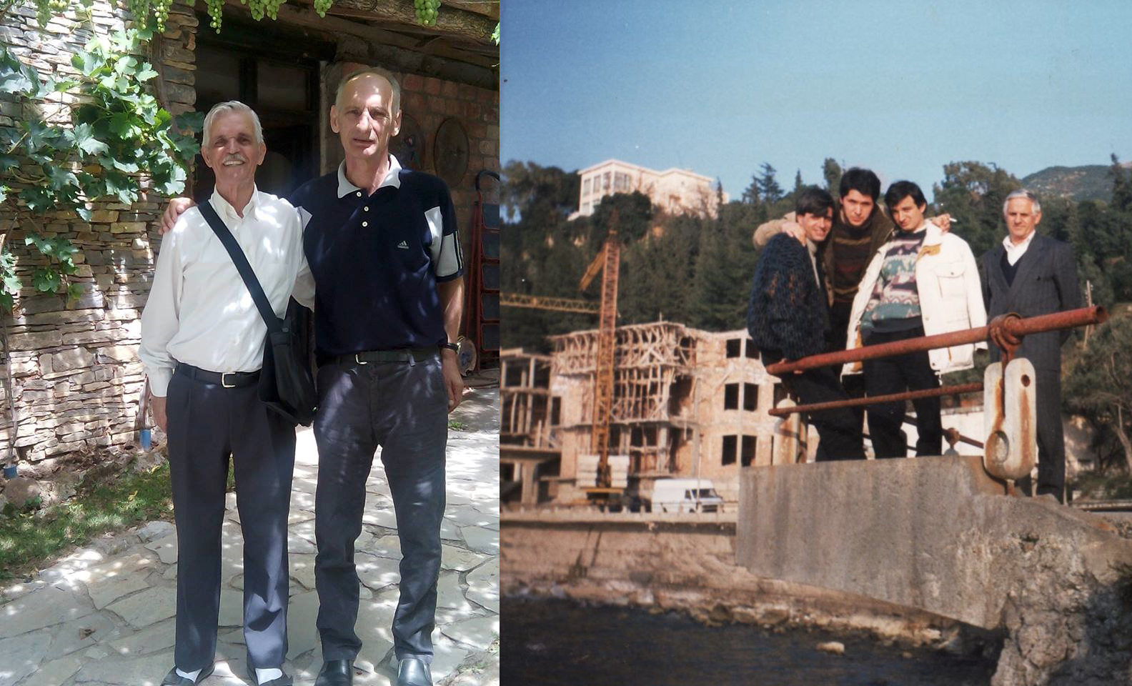 Baca Nysret Hajdari me bashkëveprimtarin Skender Ibishin dhe foto tjetër nga e majta Skender Hajdari, me mua (o. Osmanin), Faton e Ramush Topallin në vitin 1990