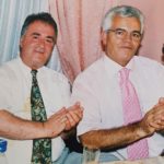 Selami Bajrami dhe Azem Sadullahu në manifestimin shkollor, në Schwanden më