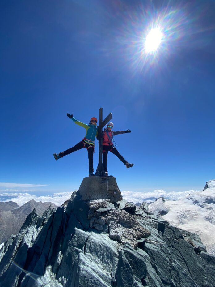 Allalinhorn 4025m, 13.8.22, Dije dhe Aferdita