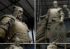 l’opera Skenderbeu dello scultore Gëzim Muriqi, si reca a Hora a Arbëreshë in Sicilia