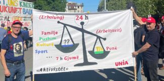 Demonstratë e madhe e ndërtimtarisë