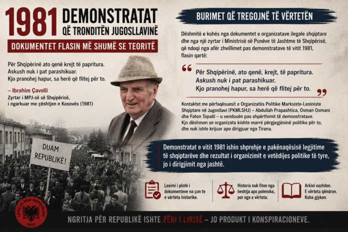 Shteti shqiptar dhe demosntratat e vitit 1981 Shteti shqiptar dhe demosntratat e vitit